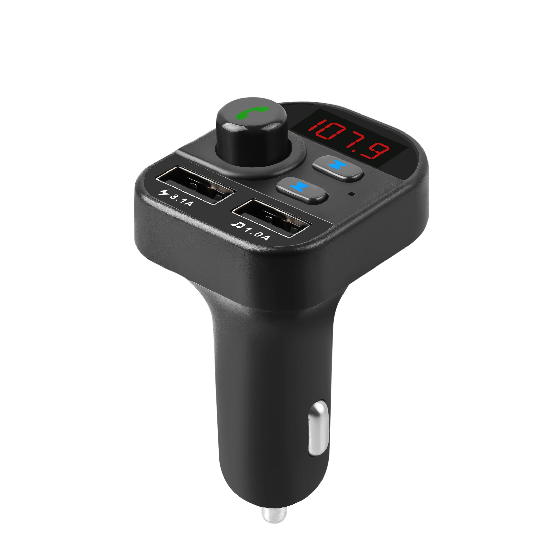 Автомобильное зарядное устройство с fm-передатчиком Bluetooth приемник аудио mp3-плеер TF карта u-диск автомобильный комплект двойное автомобильное usb-устройство для зарядки телефона