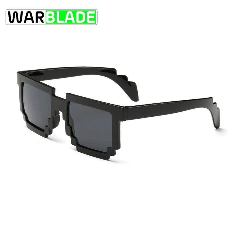 

WarBLade New Fashion Adult & Kids Glasses 8 bit Pixel Women Men Sunglasses Novelty Mosaic Goggles Mosaic Sun Glasses Boys Girls