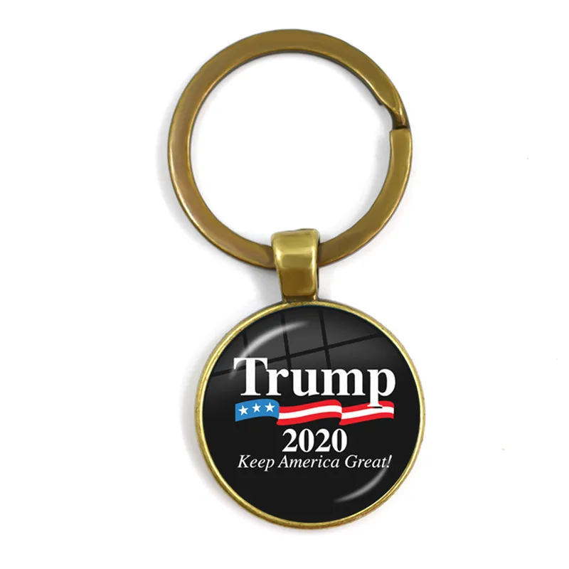 Коллекция Keep America Great 2020 США Трамп стеклянный брелок с кабошоном античный