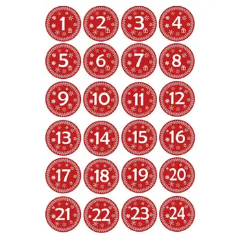 

24pcs/set Christmas Series Advent Calendar Filling Candy Gift Bag with Stickers