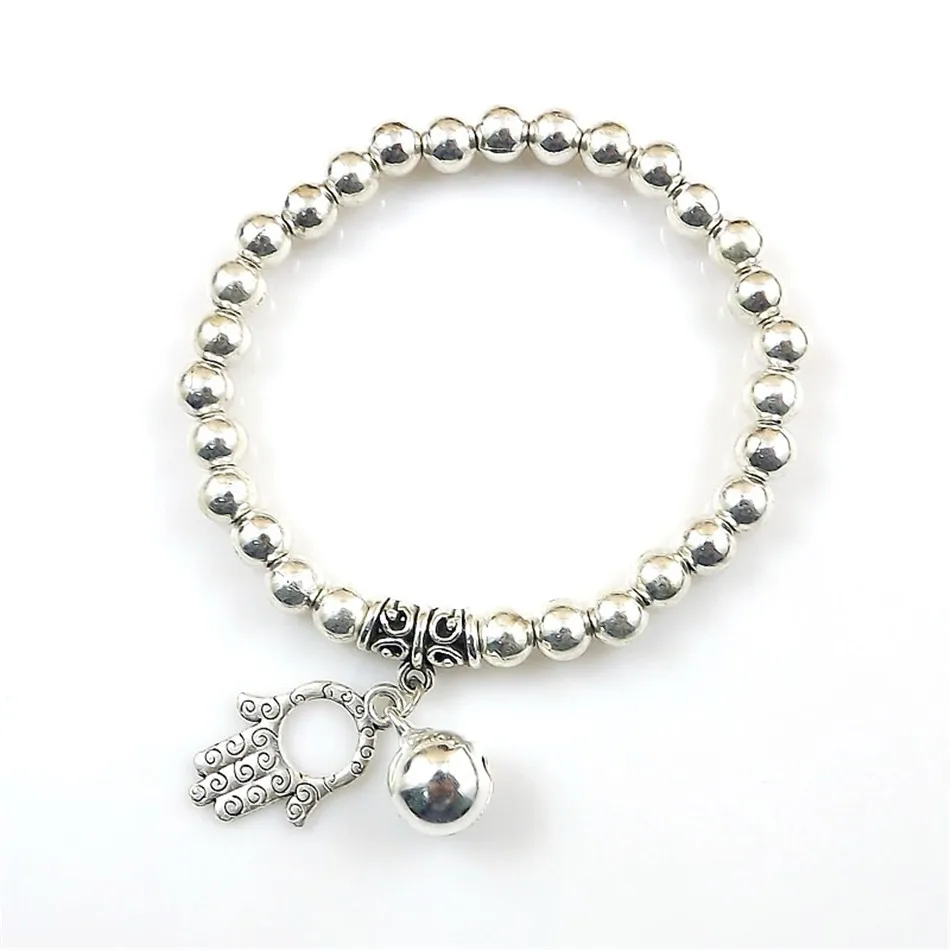 Медвежонок колокольчик браслет посеребренный бисер браслет женские модные ювелирные изделия - Окраска металла: Hand 3