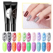 BORN PRETTY набор гель для штамповки ногтей Белый Черный Гель-лак для штамповки пластин лак для дизайна ногтей маникюр DIY дизайн