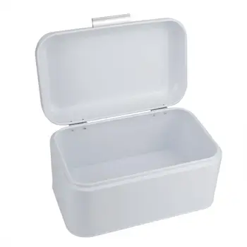 

Kitchen Storage Box Large Capacity White Metal Retro Bread Box Kitchen Storage Box Food Plastic Container