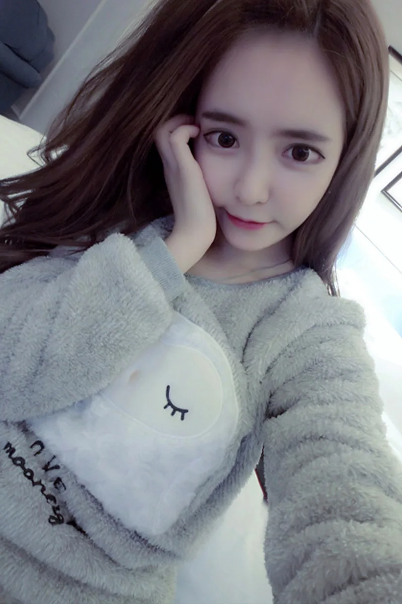 Женская ночная рубашка из кораллового флиса с милым рисунком совы осенне зимняя