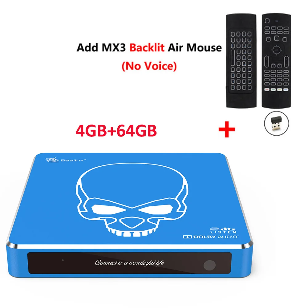 Beelink GT-King PRO Android Tv Box 4GB64GB 2,4G/5,8G wifi Amlogic S922X LAN 1000M Bluetooth 4.11080p телеприставка VS UGOOS AM6 PRO - Цвет: 4GB 64GB add MX3L
