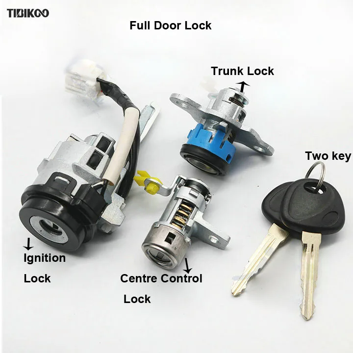 Auto Lock Cylinder for Hyundai Verna Full Door Lock Cylinder Outside Groove Left Driving Door Ignition Trunk Lock Cylinder