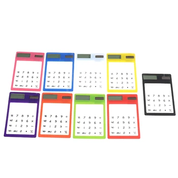 

Hot 8 Digit Touch Screen Ultra slim Transparent Solar Stationery Clear Scientific Calculator use for Student School Office