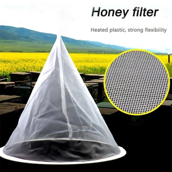 

Nylon Sieve Mesh Honey Filter Pure Funnel Shape Strainer Net Screen Beekeeping Supplies Tool Impurity Filter Cloth