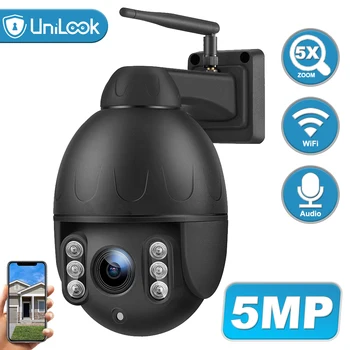 

Unilook 5MP Outdoor PTZ IP Camera WIFI Speed Dome Auto Tracking Camera 5X optical zoom Onvif IR CCTV Security Camera