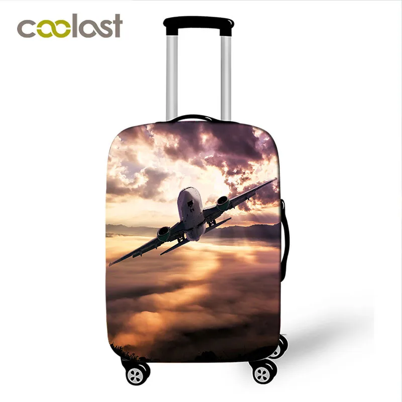 Aircraft Travel Suitcase Covers Men Airplane Elastic Luggage Protective Covers Helicopter valise bagages roulettes