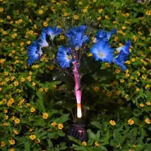 Светодиодный светильник для газона на солнечной батарее, водостойкий уличный цветной светильник Morning Glory с автоматической зарядкой, семь цветов, светодиодный светильник с постепенным изменением цвета