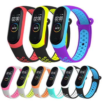 

Soft Silicone Strap For Xiaomi Mi Band 3 4 Double Color Replacement Wristband Case For Xiomi MiBand 3 4 Smart Bracelet Belt
