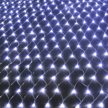 شراء10 مجموعة شبكة تعمل بمصابيح Led شبكة سلسلة ضوء 3x2 متر مقاوم للماء 220 فولت 110 فولت التلفزيون خلفية تزيين حديقة Fairyعيد الميلاد الزفاف جارلاند ضوء