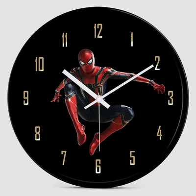 12 дюймовые бесшумные настенные часы с героями мультфильмов супер герой Мститель, красочные современные настенные часы для детской комнаты, спальни, кухни, домашнего декора - Цвет: A4