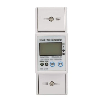 

Single Phase Two Wire RS485 MODBUS Protocol LCD Backlit Display 220V 50Hz Din Rail Wattmeter Energy Meter Watt Meter