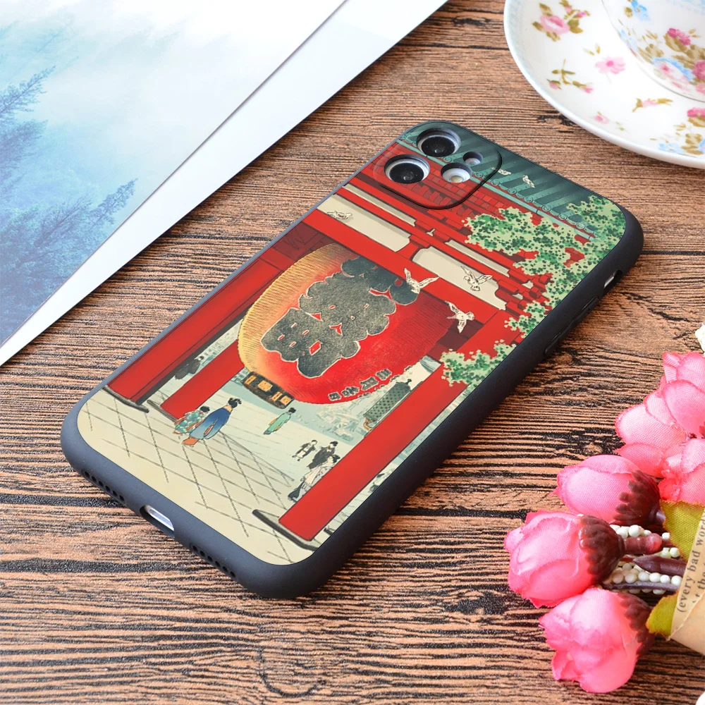 Мягкий матовый чехол для iPhone с рисунком японской стены асакузы Кеннон 1934 Tsuchiya Koitsu
