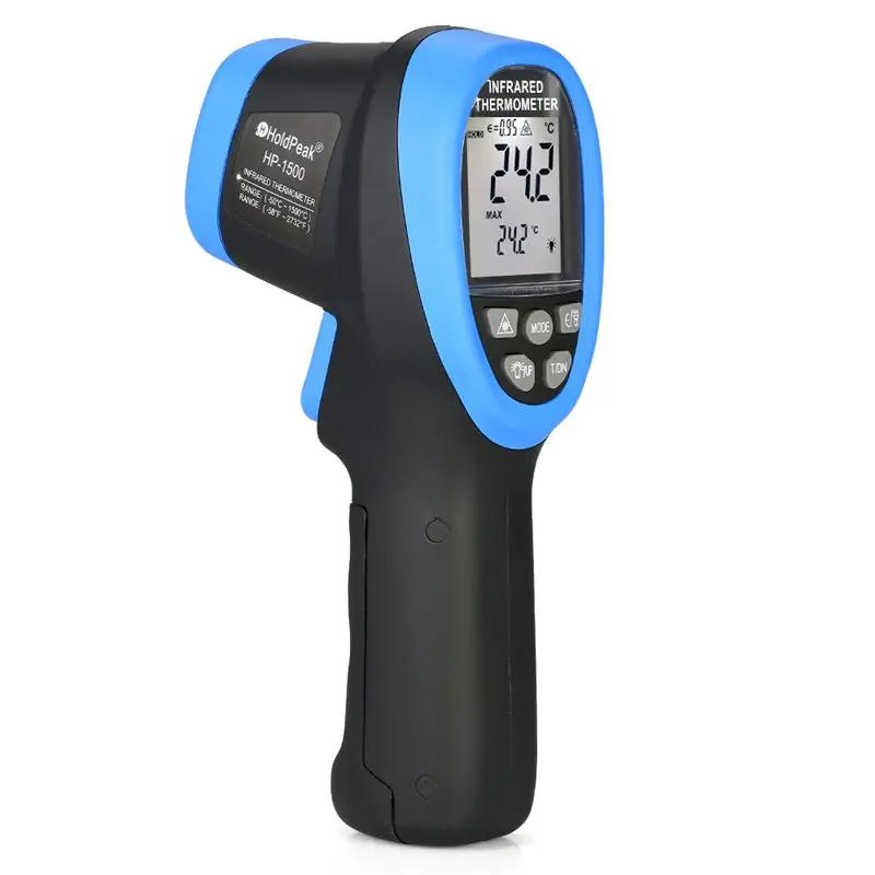 

HoldPeak HP-1500 Double Digital Infrared Thermometer -50~1500 Non Contact Temperature Meter Display