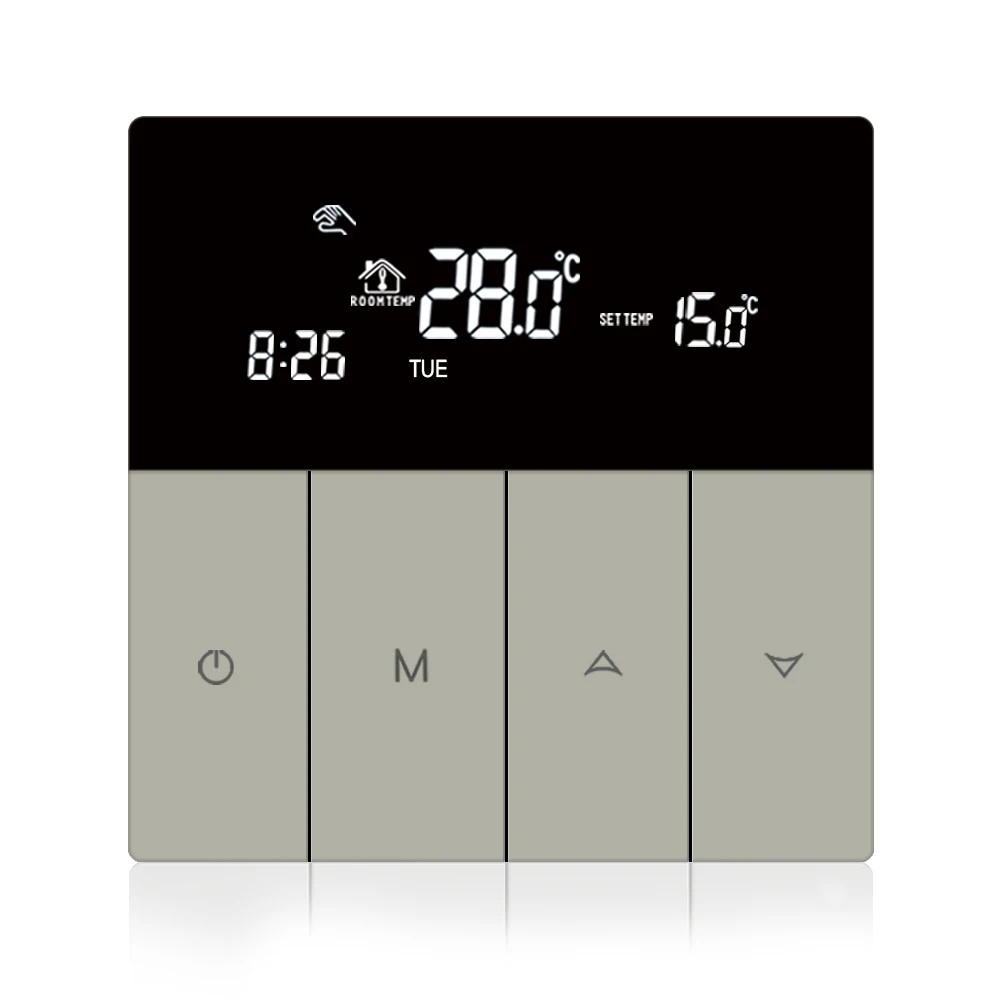 Beok Новое поступление термостат Подогрев регулятор температуры Еженедельный программируемый ЖК сенсорный экран терморегулятор для теплого пола - Цвет: TGP51G-EP