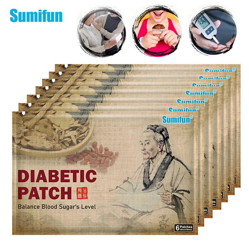 

90pcs/15bags Sumifun Diabetic Patch Lower Blood Glucose Sugar Balance Medical Plaster Herbal Stabilizes Blood Sugar Level K05101