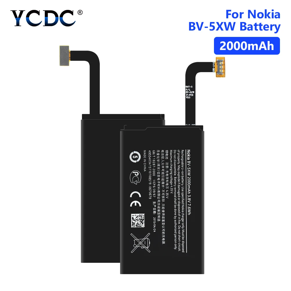 3,8 в 2000 мАч BV5XW литий-ионный аккумулятор для Nokia Lumia 1020 909 EOS RM-876 RM-875 RM-877 RM 876 875 877 смартфон