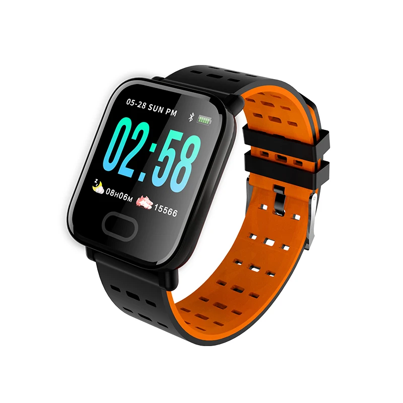 Мужские Смарт-часы, Bluetooth, водонепроницаемые, IP67, Ecercise, режим POSHI, спортивный браслет, измеряет кровяное давление, для мужчин, t, для Android, IOS, relogio - Цвет: Orange