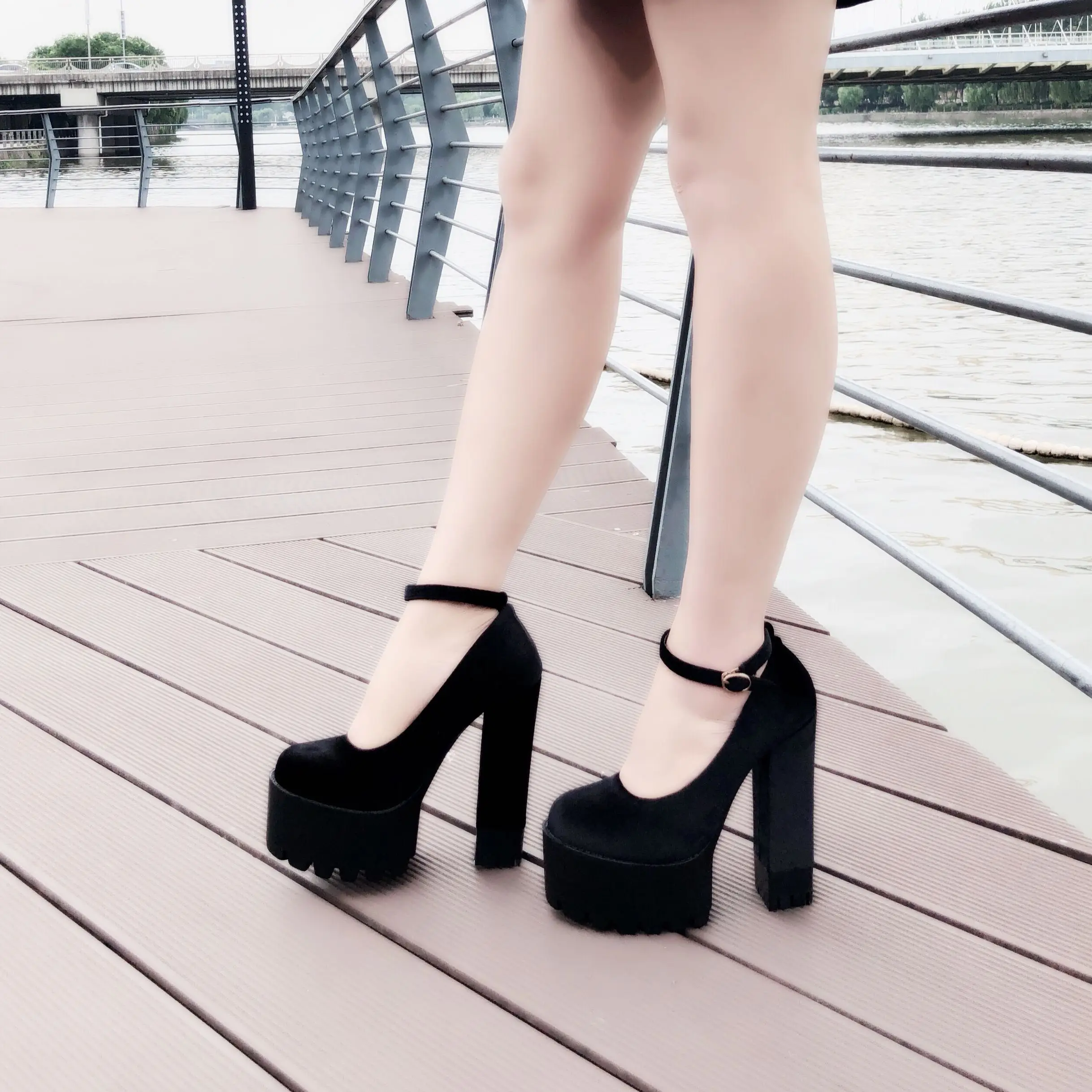 diary bowl hot Womens Shoes 2019 New Small Fresh High Heels Thick With Single Shoes 15 Cm  Super High Heels Sexy Waterproof Platform Party Pumps - Pumps - AliExpress
