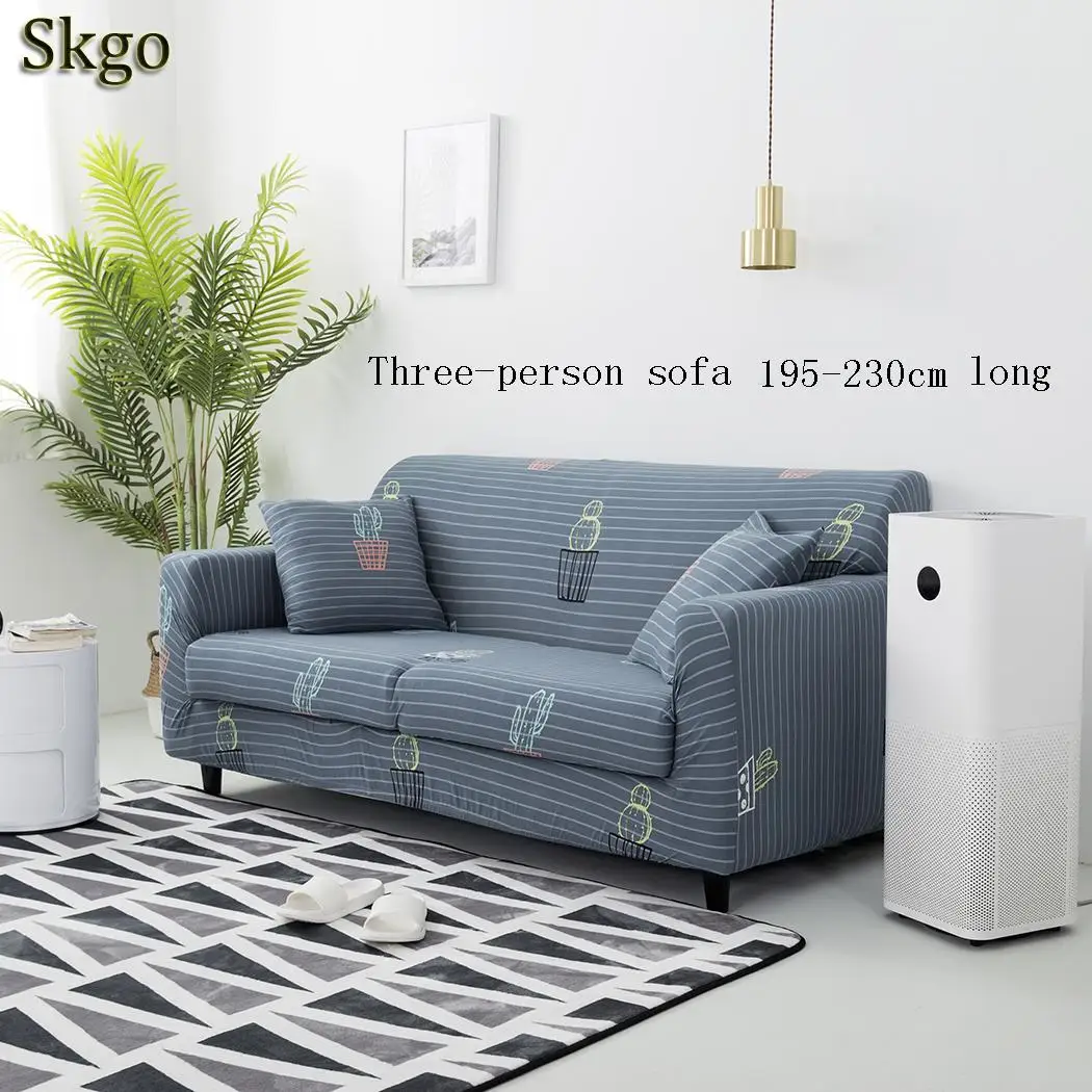 sofa cover 19 Кафе, гостиная, мягкое Современное покрывало для дивана, противоскользящий стрейч-протектор, напечатанный для дома, как на картинке 1-20 Dcor - Цвет: sofa cover 19