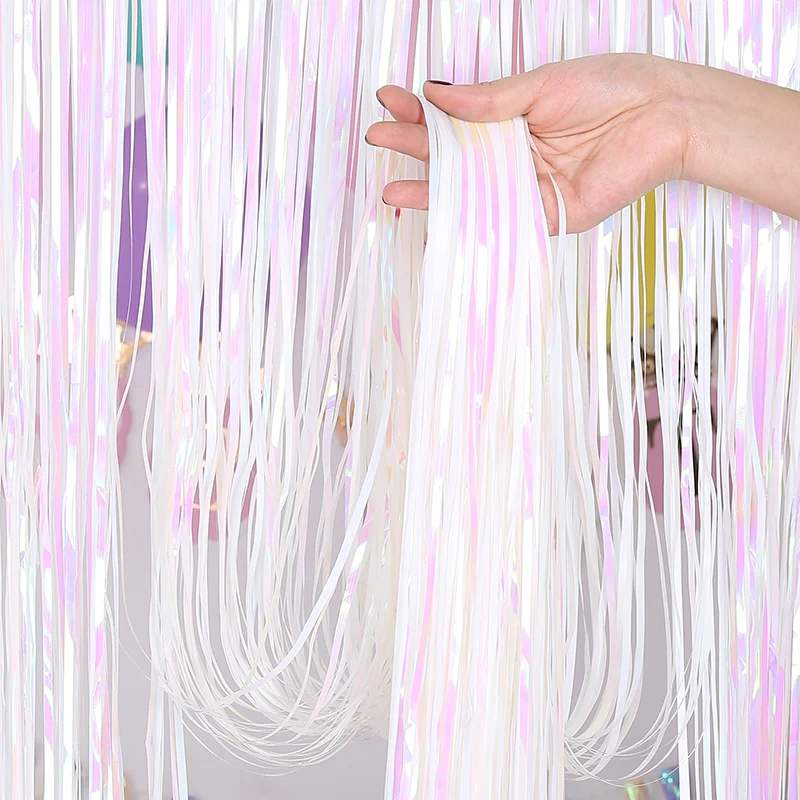 Matte Foil Tassel Fringe Curtain for Celebrations and Events
