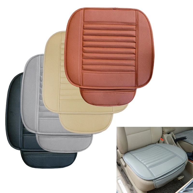 

1PCS Universal Car Front Row Seat Cover No Fade Breathable PU Leather Pad Mat for Auto Chair Seat Cushion Auto Accessories