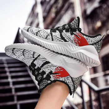 

Summer Men Shoes Lac-up Mesh Men Casual Shoes Lightweight Comfortable Breathable Couple Walking Sneakers Feminino Zapatos