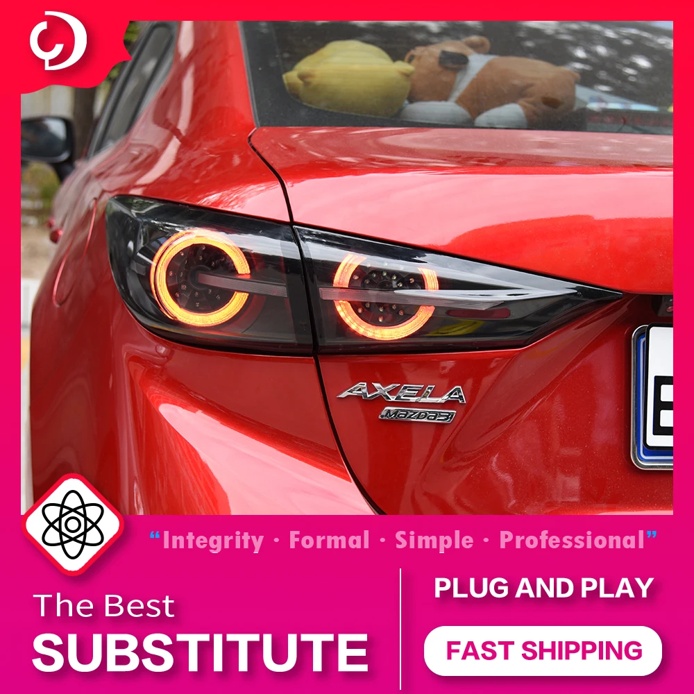 Задний фонарь AKD для Mazda 3 Axela Sedan 2014-2018 светодиодный задний DRL сигнал поворота