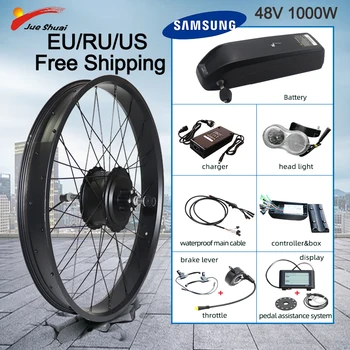

48V 1000W Ebike Conversion Kit 20''26'' 4.0 Fat Motor Wheel Rear Brushless Brushless Hub Moter Electric Bicycle Conversion Kit