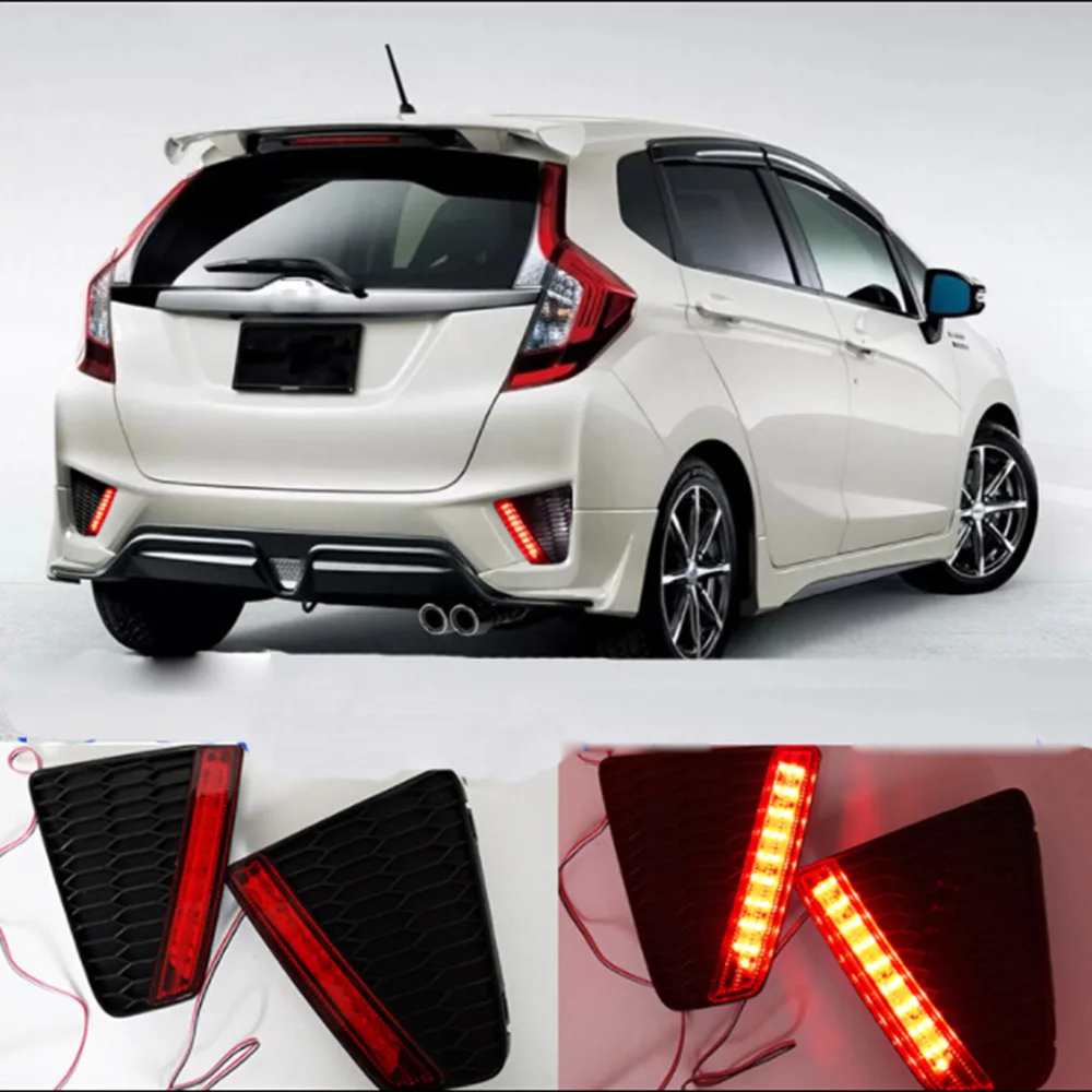 CAPQX 1 пара для Honda Fit 2014 2015 задний бампер светодиодный фонарь отражатель