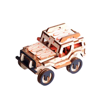 

3D Model Kit DIY Wooden Assembly Car Series Kit Jigsaw Puzzle Decoration Building Kits Educational Kids' Toy Gifts