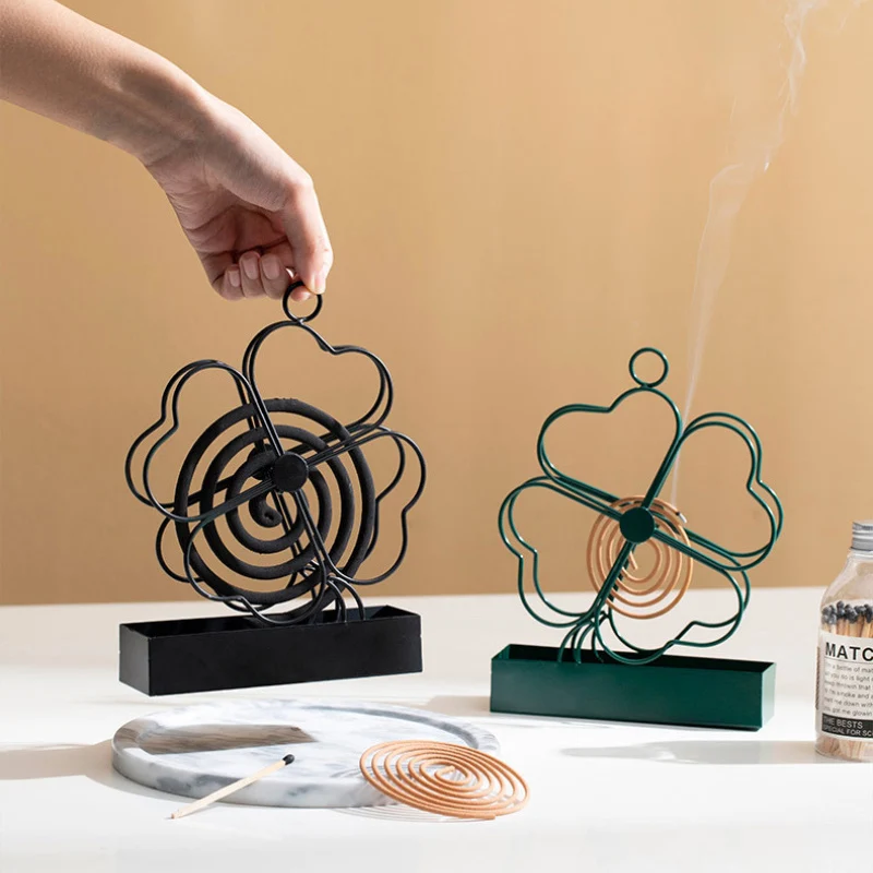 Nordic Retro Mosquito Coil Holder Creative Iron Hanging Coils Frame Insect Repellent Rack Home Decoractive | Дом и сад