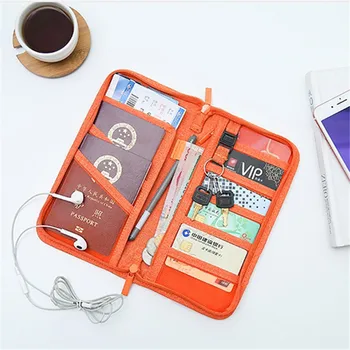 

Traveling large-capacity waterproof portable passport document storage bag multifunctional document bag double zipper