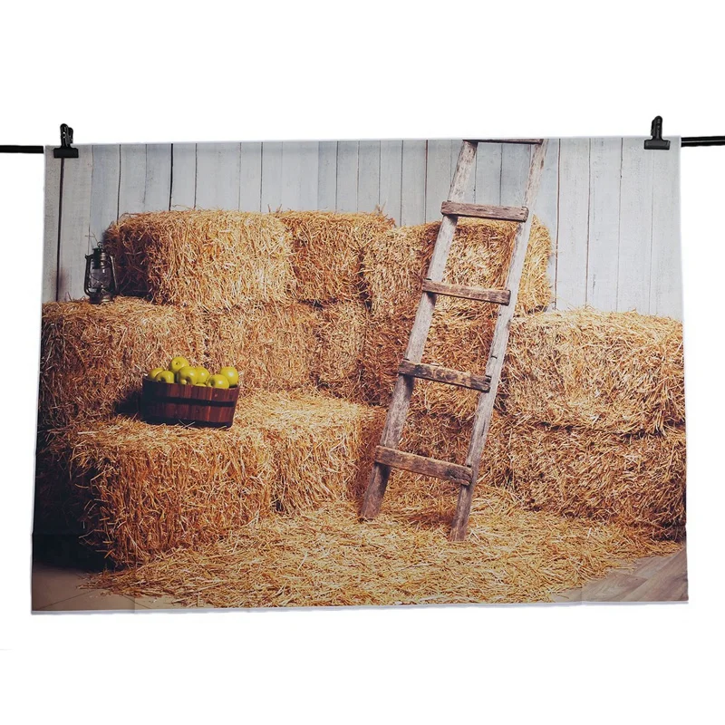 FFYY-Haystack штабелированный сарай напечатанный новорожденный фон для студийной фотосъемки фон для студии