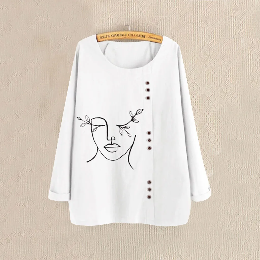 

Womens Casual Blouse Loose Button Blusa Plus Size Print Boho Shirt Female Blouses Femininas Tops 2019 Chemise Femme