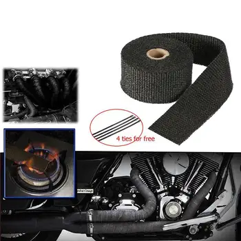 

Exhaust Manifolds Fiberglass Heat Wrap Tape Thermal Wrap Ties Motorcycle Exhaust Pipe Insulation Cotton Cloth