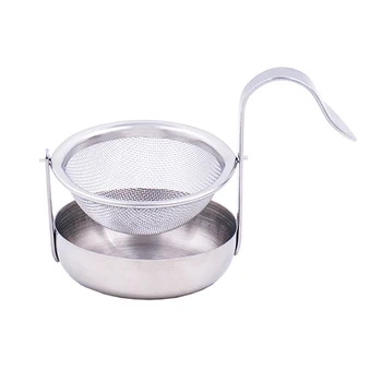 

Stainless Steel Rotating Fine Tea Mesh Tea Strainer Tea Infuser With Handle Silver