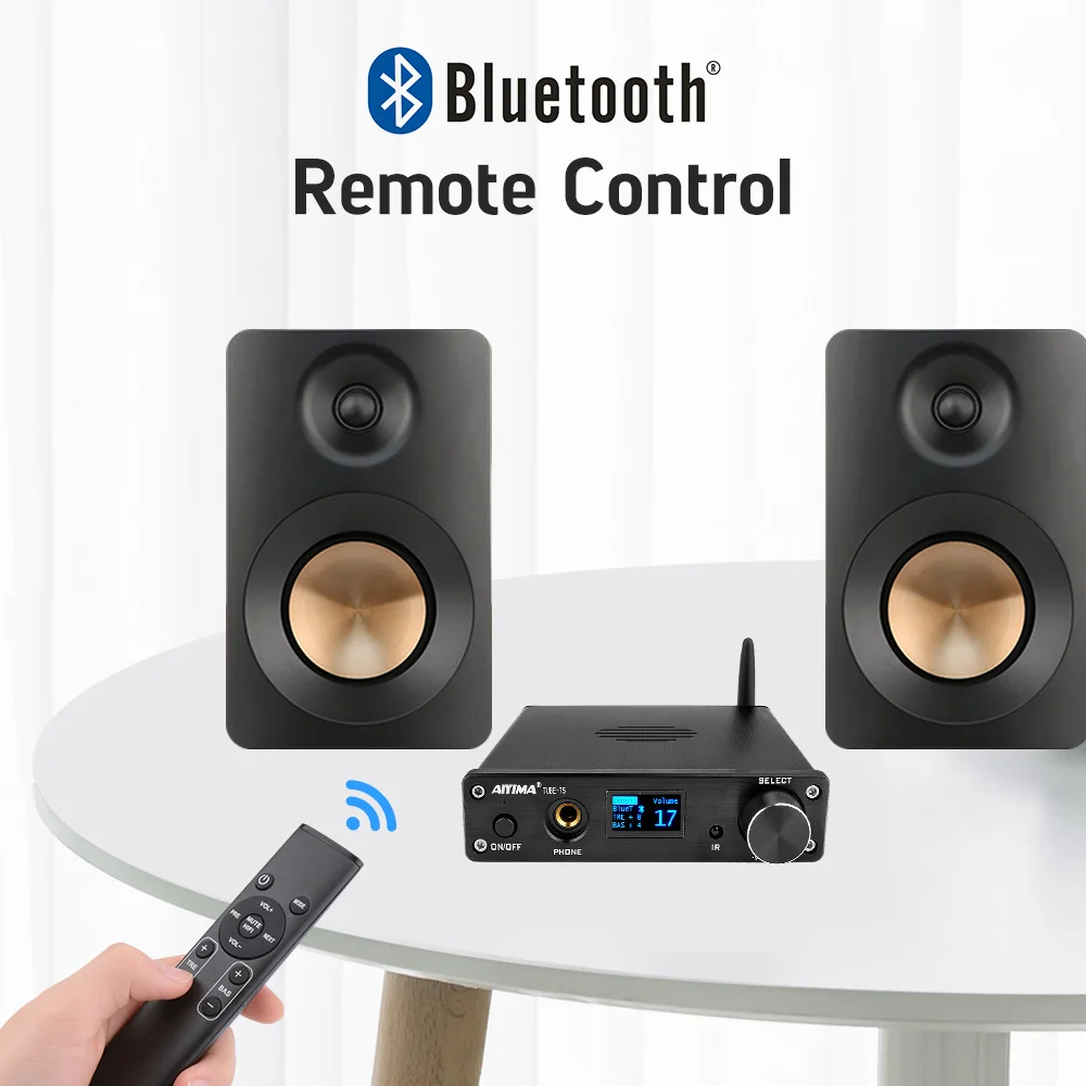 AIYIMA HiFi 6K4 ламповый предусилитель Bluetooth CSR8635 4,2 предусилитель OLED стерео аудио усилитель для наушников USB ЦАП с адаптером 12 в ЕС