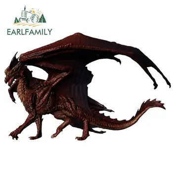 

EARLFAMILY 13cm x 8.4cm for Realistic Mythical Creature Dragon Car Stickers and Decals DIY Custom Printing 3D Funny Decoration