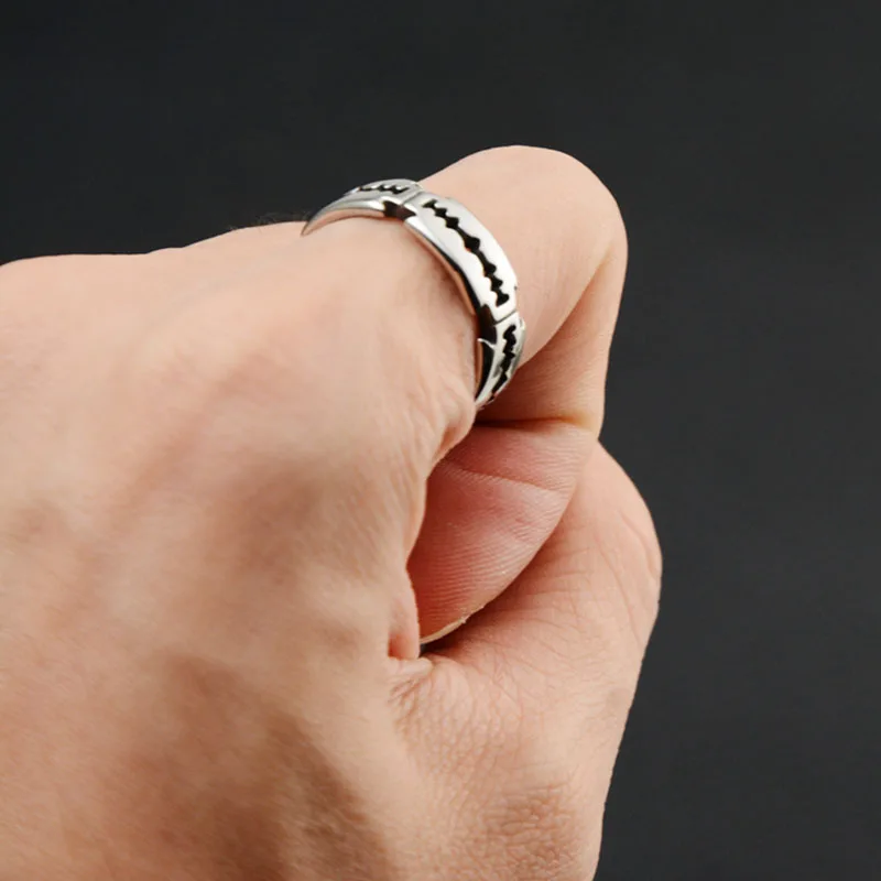 Stainless Steel Ring Charm Hip Hop Bladed for Man Women