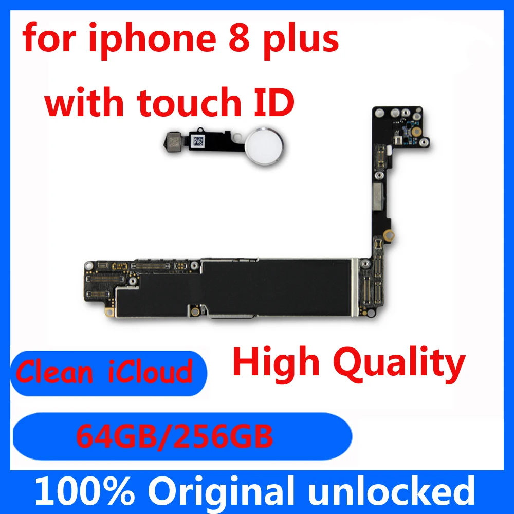 Оригинальная материнская плата Clean icloud 64 Гб 256 ГБ для iphone 8 plus Plus разблокированная