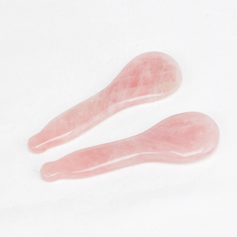 Традиционный скребок для массажа Gua Sha из розового кварца уход за кожей Инструмент для иглоукалывания соскабливание лица массаж спины шеи