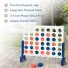 Giant 4 In A Row Game Wood Board Connect Adults Kids w/Carrying Bag White 3