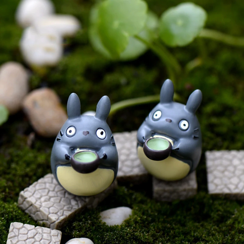 Totoro Moss Micro Landscape 2 шт. миска из натуральной смолы для украшения растений Горшечное