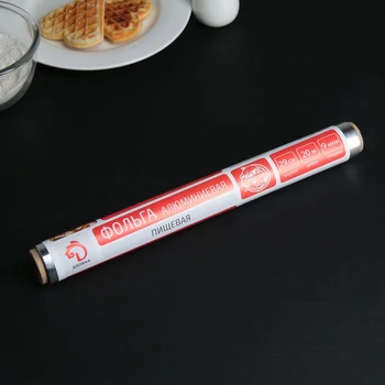 

Food aluminum foil "Dolyana", 29 cm × 20 m, 9 microns