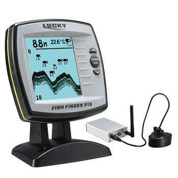 

LUCKY Fish Finder FF918-180S Wired Transducer Sensor Fishfinder 45 Degrees Echo LCD Fish Locator Boat Fishfinder Fish Detector