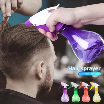 

4pcs Barber Water Sprayer Hairdressing Empty Bottle Hair Styling Tools with Sprayer Atomizer Refillable Water Sprayer